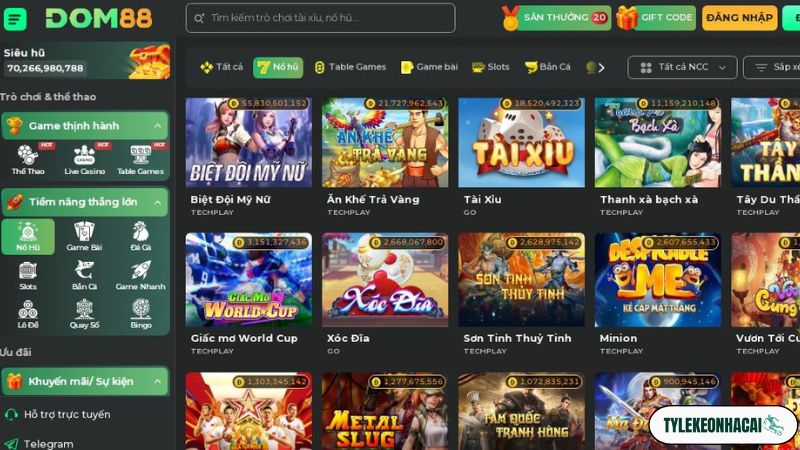 Săn Jackpot, kiếm tiền thả ga cùng sảnh game nổ hũ DOM88 Săn Jackpot, kiếm tiền thả ga cùng sảnh game nổ hũ DOM88